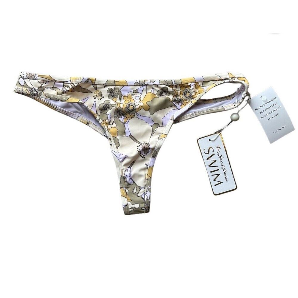 For Love & Lemons Floral Swim Bottom Medium NWT